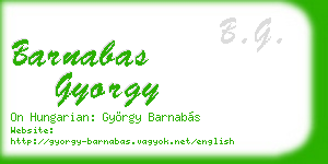 barnabas gyorgy business card